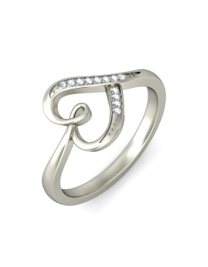 1pc Bohemian Style 18K Gold Plated Heart Shaped Enamel Couple Rings, Women Jewelry Valentines Day Gift